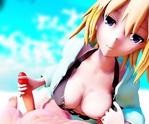3d mmd 수영복 jeanne gives..